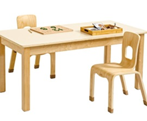 Rectangular Birch Wood Table
