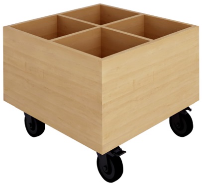 BOOK BROWSER UNIT, MOBILE, OPEN TOP