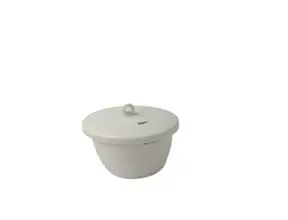 CRUCIBLE PORCELAINE GLAZED LOW WALL WITH LID 15 ML