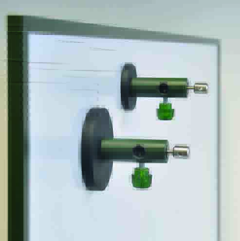 Magnetic base, d=43 mm, with tube and pin