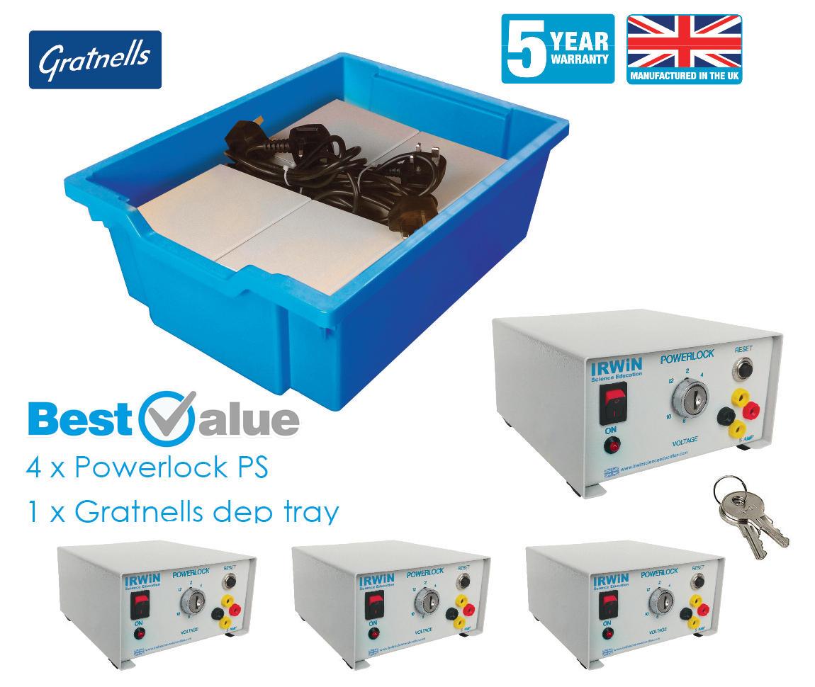 POWER SUPPLY POWER LOCK BEST VALUE PK OF 4 IN GRATNELLS TRAY