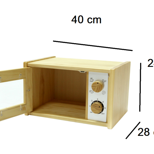 Kids Play Wooden Microwave