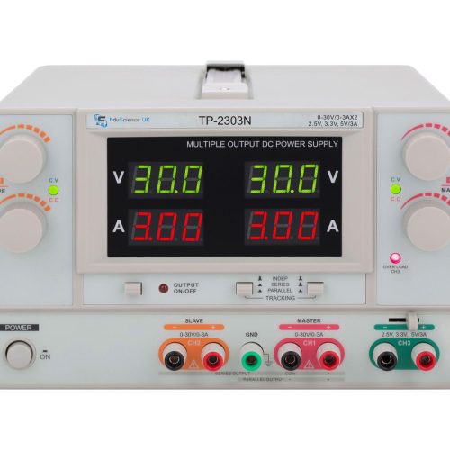 POWER SUPPLY MULTIPLE OUTPUT LINEAR DC , 195W,0~30V X2, 0~3A X2