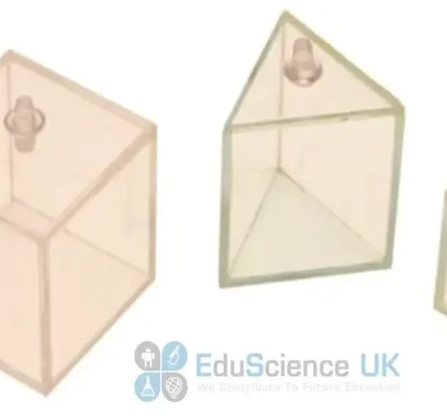 PRISM, GLASS, HOLLOW SIZE : 50 X 50MM ( HOLLOW PRISM ONLY)