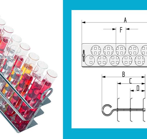 TEST TUBE RACK STAINLESS STELL 12 X 32MM