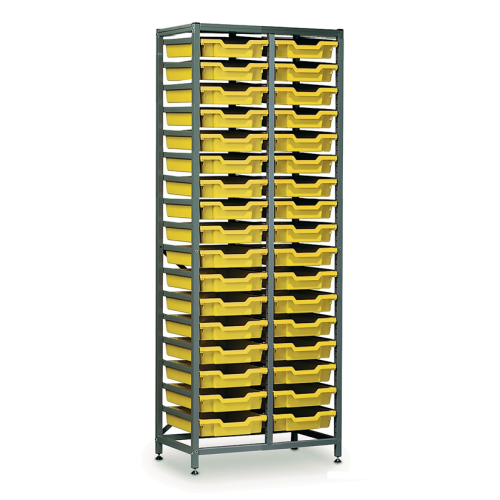 TROLLEY WITH GRATNELLS DOUBLE COLUMN TALL Frame