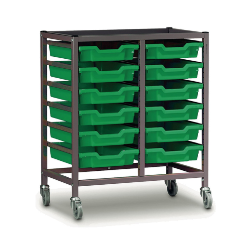 TROLLEY WITH GRATNELLS DOUBLE COLUMN - H850MM