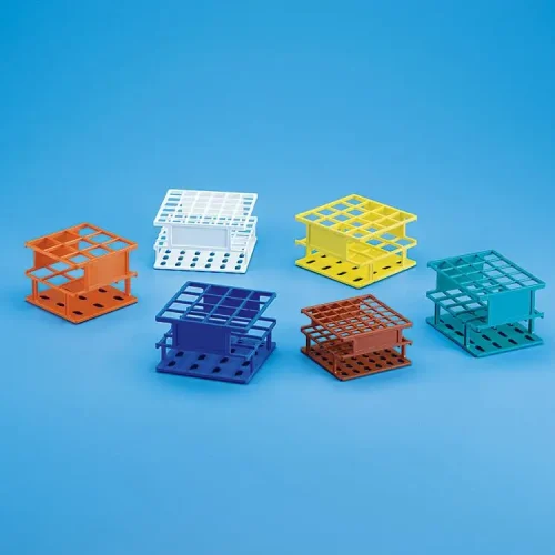 TEST TUBE RACK HALF BLUE RE-ENFORCED NYLON,16MM